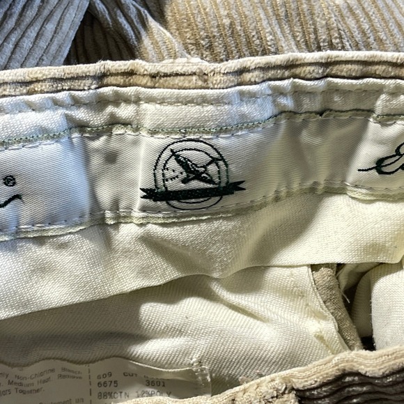 Eddie Bauer Men's Beige Corduroy Pants Size 36 Straight Leg Casual Trousers - Picture 13 of 16